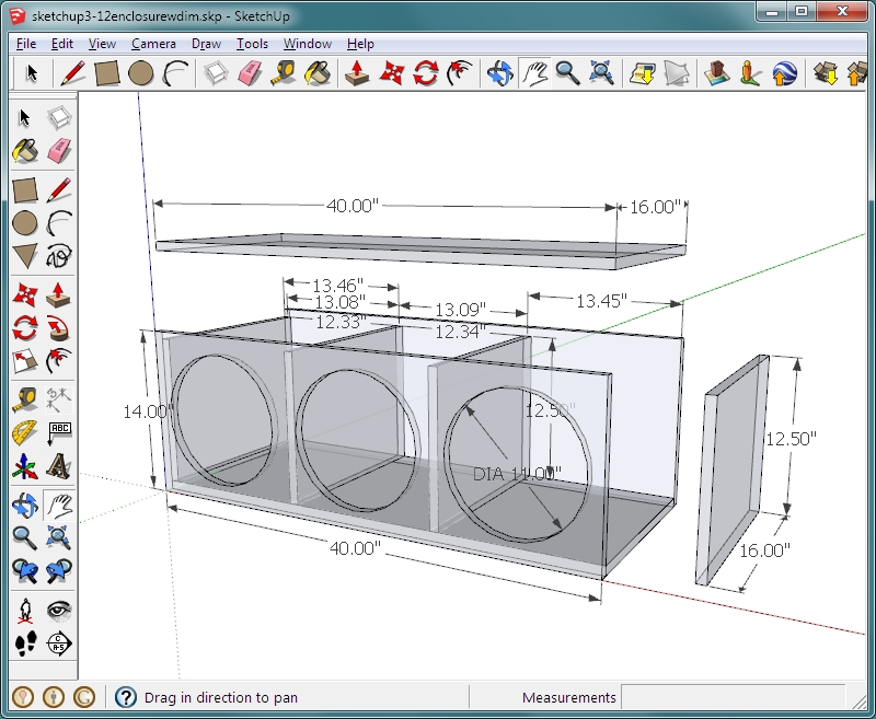 Speaker Enclosure Volume Calculator