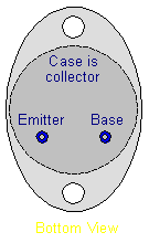 TO-3 transistor (bottom view)