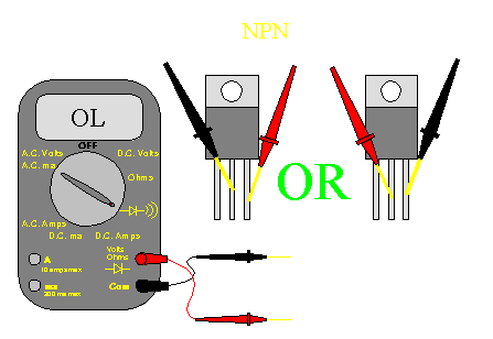 Checking for leakage between the collector and emitter